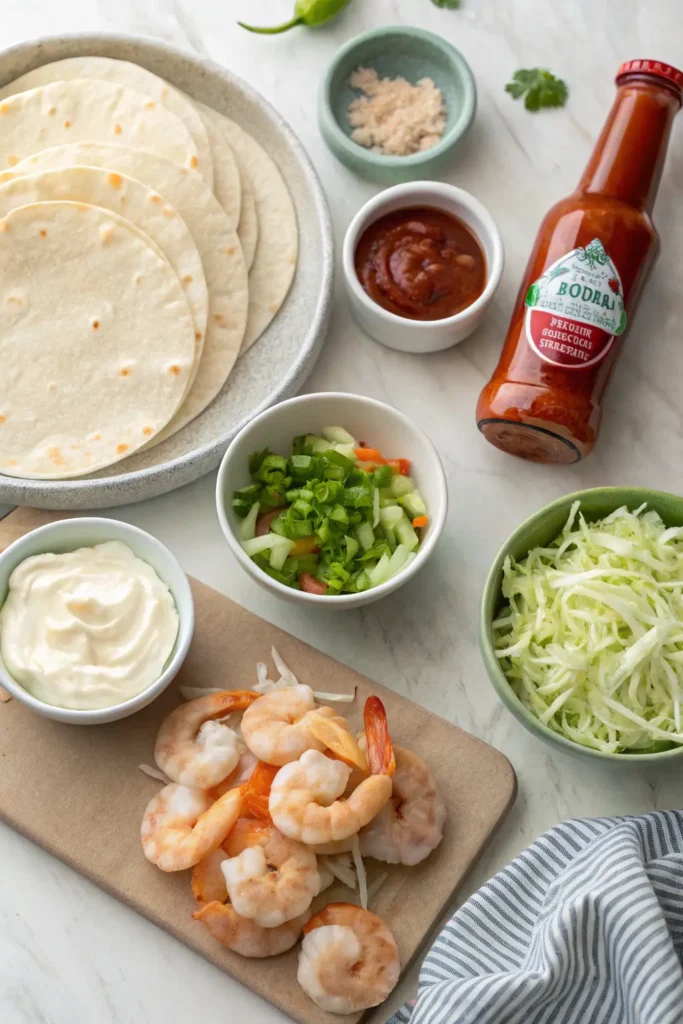 Ingredients for Bang Bang Shrimp Tacos Recipe